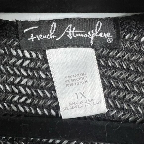 NWT French Atmosphere Sheer Floral Top Size 1X - Picture 5 of 6